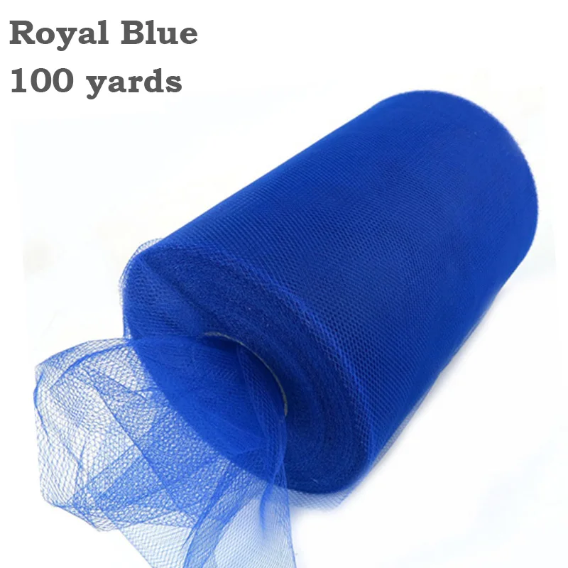 Royal Blue 100yrd Fengrise Свадебные украшения 100 ярдов 91.5 M 15 см фатин Ткань Юбки Швейные Tкани Тюль Spool рулонов органза лоскутное Аксессуары ремесла - Цвет: Royal Blue 100yrd