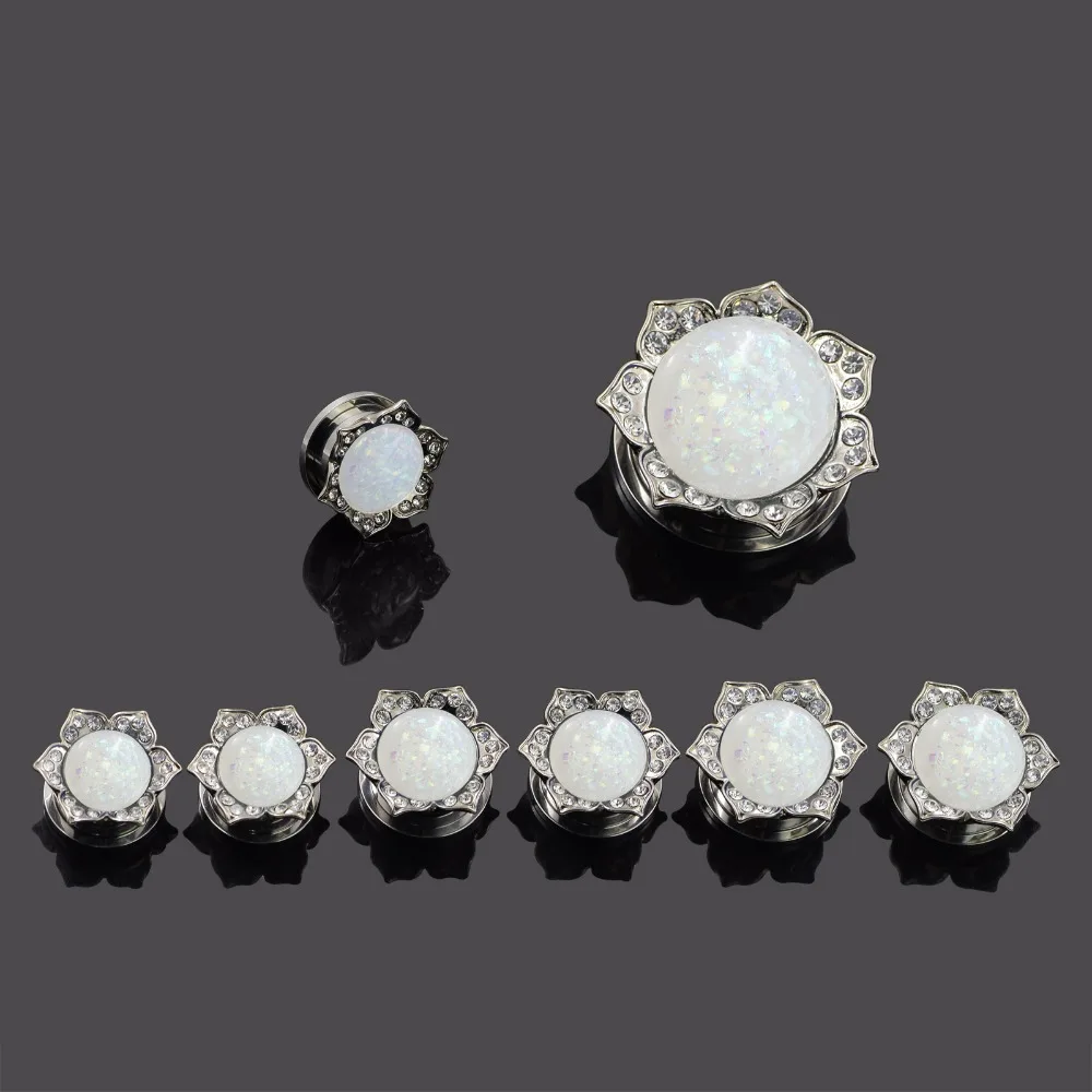 5pairs/lot Stainless Steel Ear Expansions Pierces Stretchers Screwed Flesh Plugs Earlet Tunnel for Women Man Body Piercing J | Украшения и