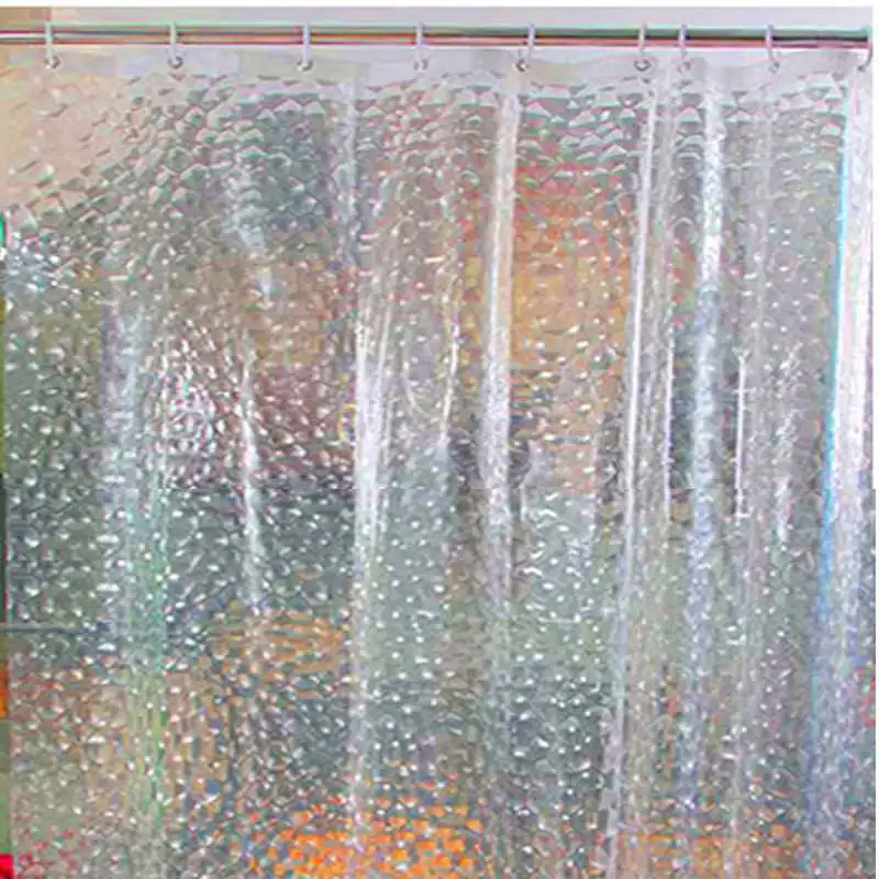 Прозрачная 3D занавеска для душа EVA Водный куб дизайнерская ванной