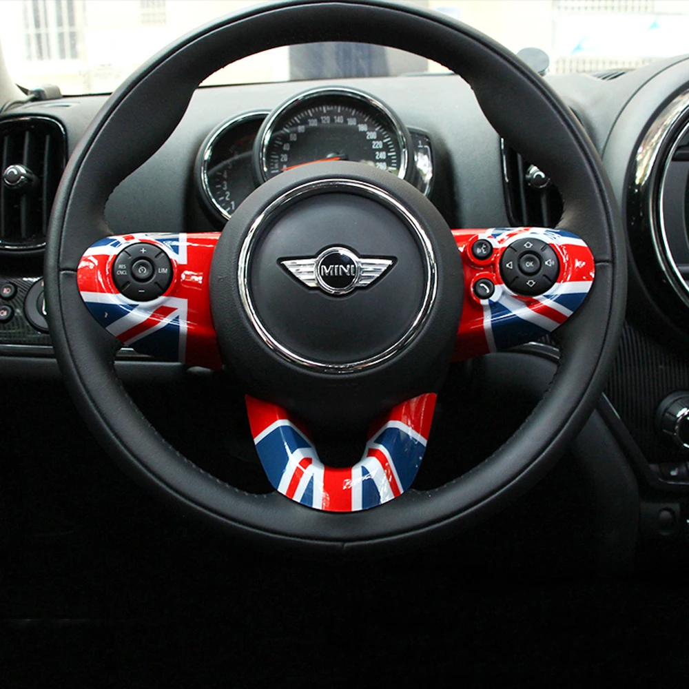 3 шт. чехол на руль автомобиля Юнион Джек наклейка чехол для Mini Cooper One F54 Clubman F55 F56 F60 стиль автомобиля земляк
