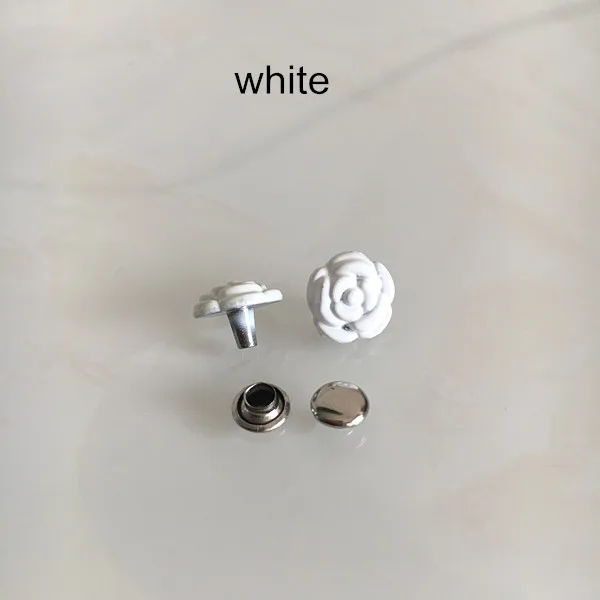 white color 60 набор розовых заклепок 9 мм цинковый сплав DIY заклепки для кожаных изделий, рукоделия, джинсов, ремня. золотой, серебряный, черный, белый цвет - Цвет: white color