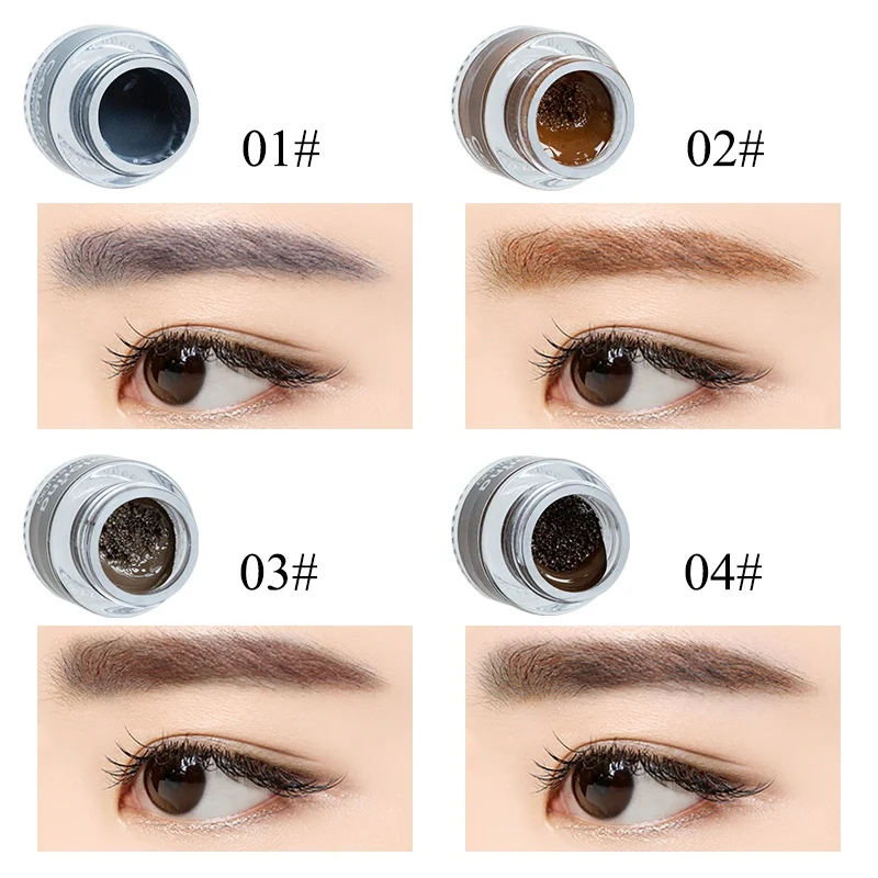 Крем для бровей с воздушной подушкой водостойкий и стойкий натуральный легкий в