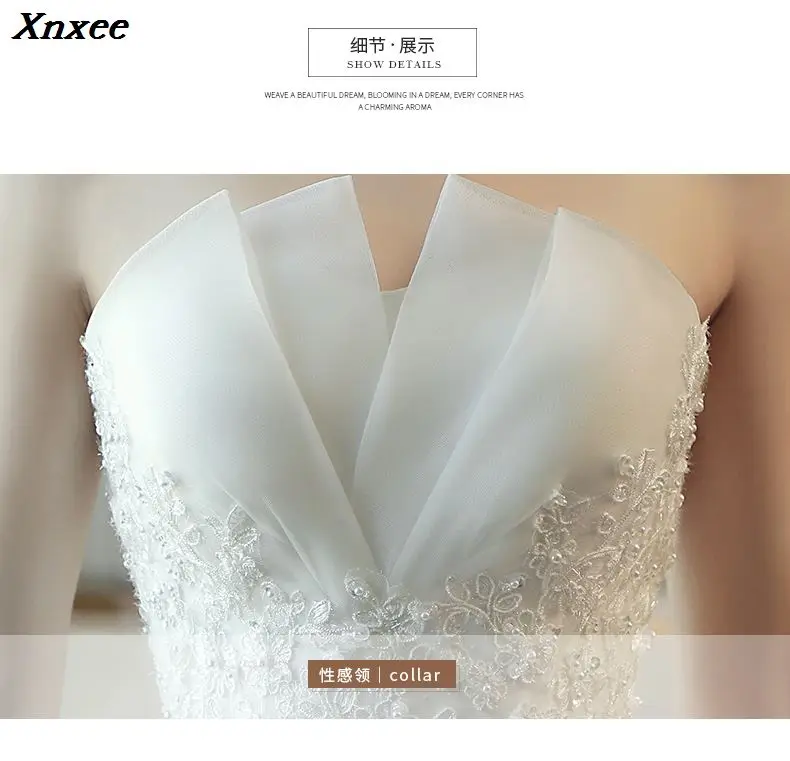 Xnxee Модные Винтажные белые платья с длинным шлейфом Vestidos de Noivas размера плюс шикарные свадебные платья Xnxee
