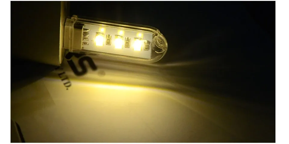 Мини USB СВЕТОДИОДНЫЙ светильник SMD5730 3 светодиодный s USB лампа для чтения книг походный светильник гаджет ночной Светильник для ноутбука портативного компьютера