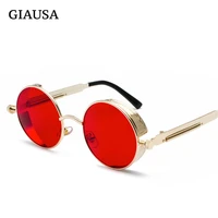 giausa classic steampunk sunglasses european and american round personality reflective glasses sunscreen travel sunglasses 2019