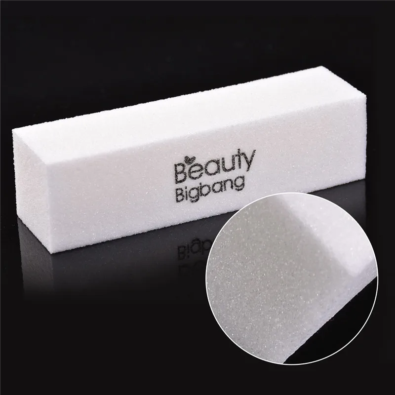 BeautyBigBang 3 шт. шлифовальная губка пилка для ногтей буферный блок для УФ-гель для ногтей DIY Дизайн ногтей маникюр белый пилка для ногтей