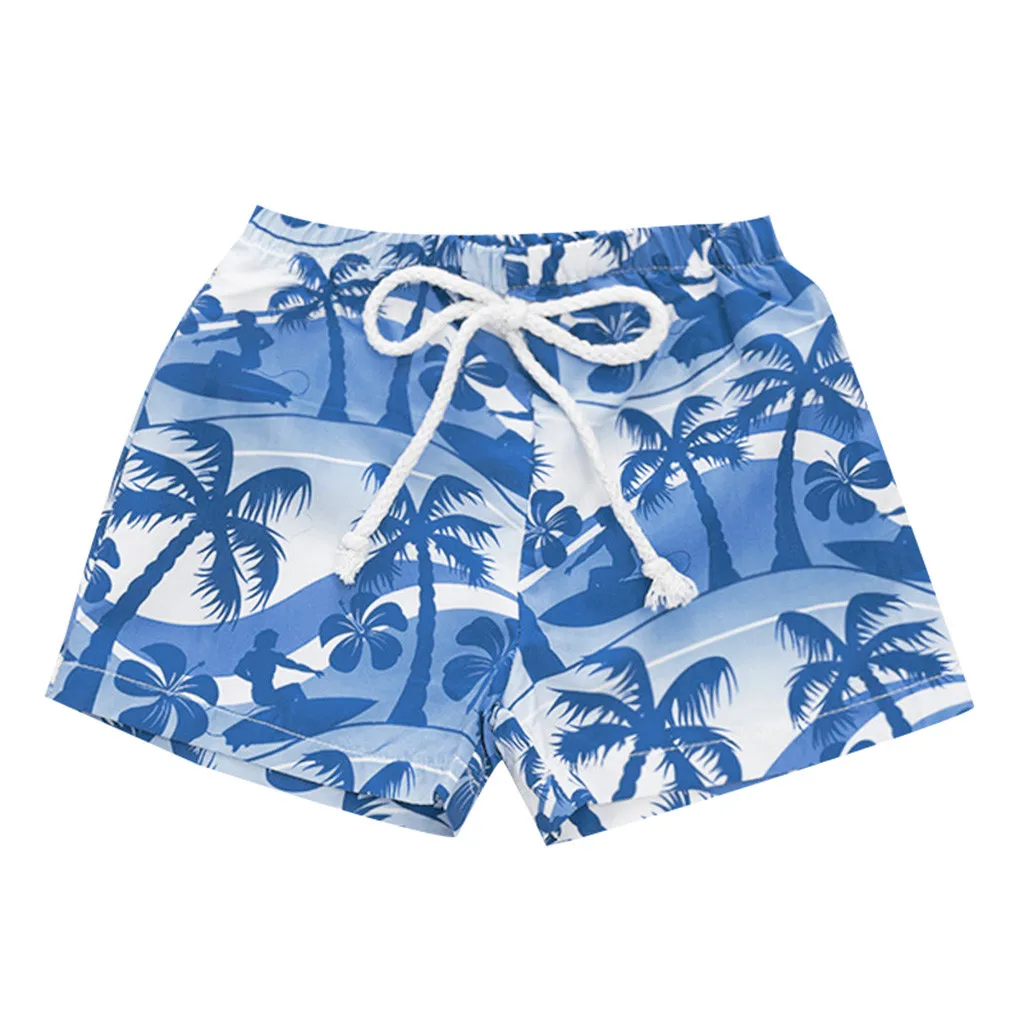 ARLONEET Детские купальники для мальчиков 2019 Гавайский принт Broek эластичный пояс