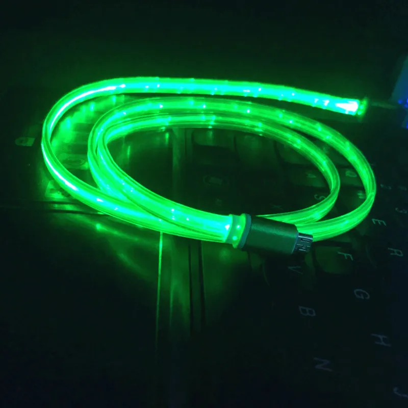 Универсальный 1 м флэш кабель USB светодиод Видимый Световой для передачи данных