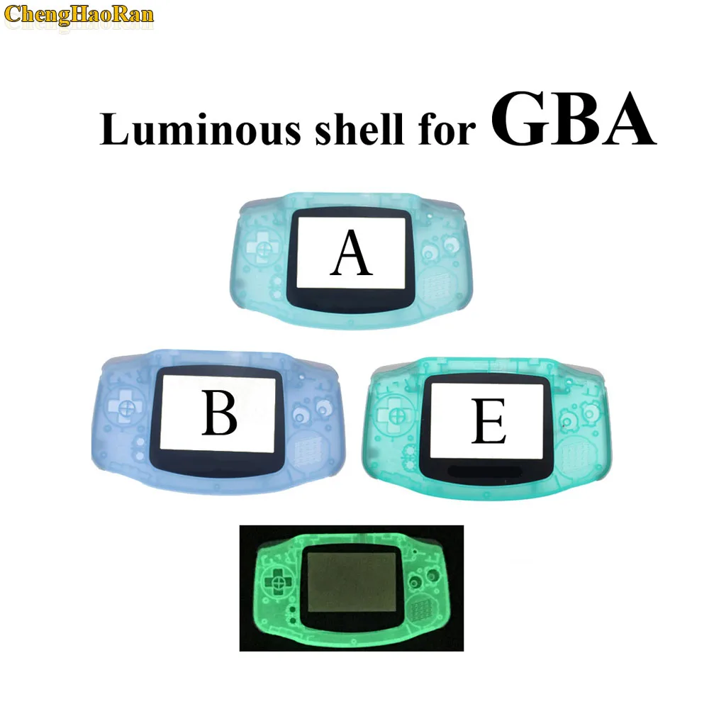 

3 colors Luminous green Replacement Housing Shell Case Cover for Nintendo Gameboy Advance for GBA Game Concolse Repair Parts