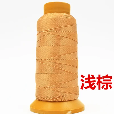 light brown 3 шт./лот 210D/6 0,5 мм высокопрочная нейлоновая швейная нить 500 м/катушка для обивки на открытом воздухе рынок драпировки Бисероплетение багажа - Цвет: light brown