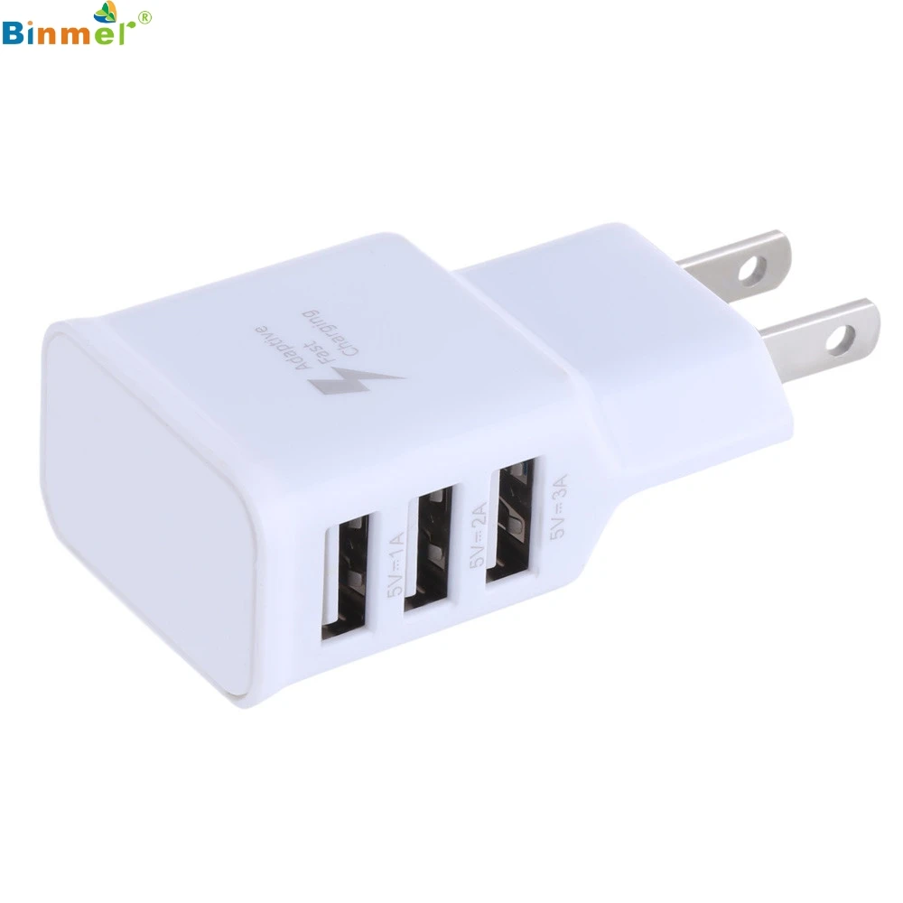 VOBERRY Travel 3 порта USB US Wall AC подходит для быстрой зарядки адаптера Samsung