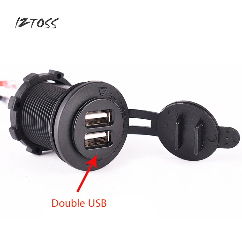IZTOSS 12V USB розетка для автомобильного прикуривателя Водонепроницаемая