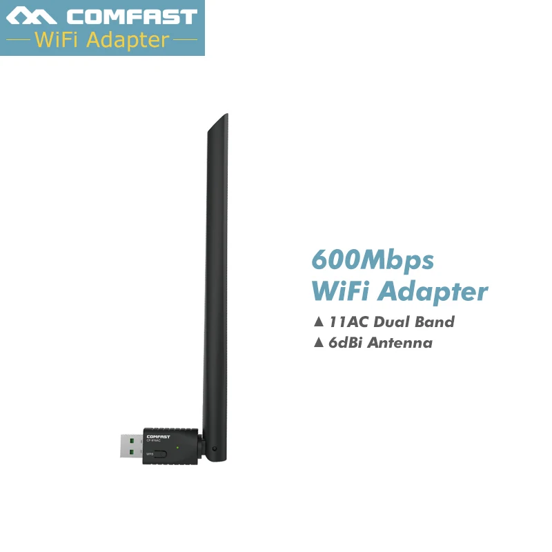 COMFAST usb wi-fi adapter 600Mbps 802.11ac USB WIFI 5Ghz wifi Comfast CF-916AC Wi-fi Network LAN Card Adaptor | Компьютеры и офис