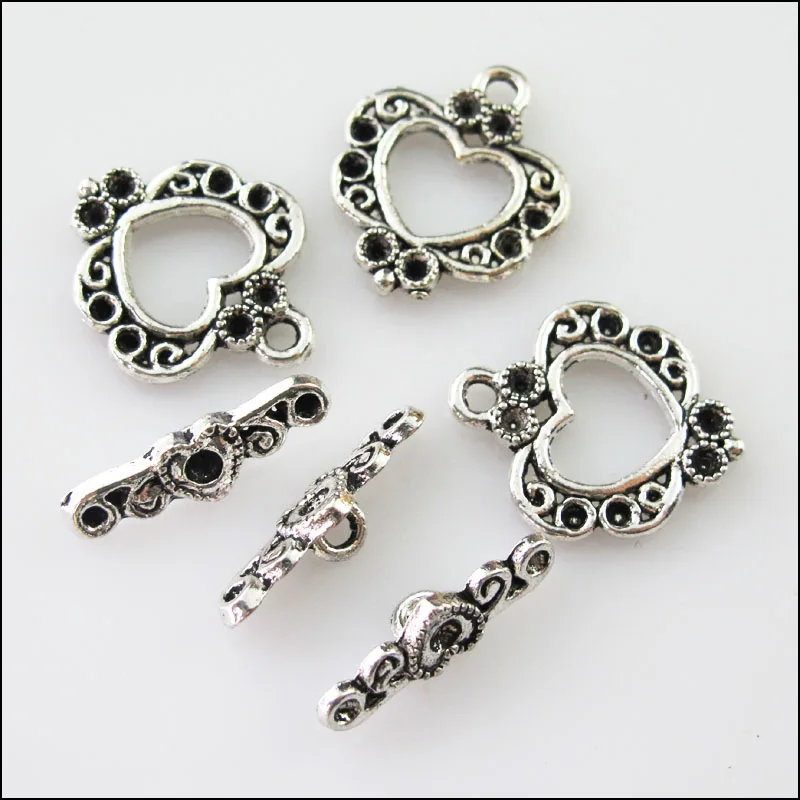 Новинка 15 комплектов тибетский серебряный браслет с милым сердцем | Украшения и