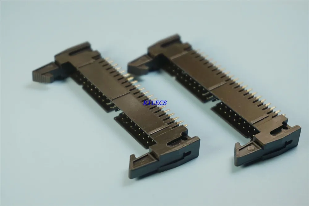 200 pcs Ejector box header 2.54mm 40 Pin 2x20P 2.54x2.54mm vertical Male shrouded long latches straight DIP through hole mount |