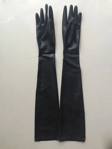 Новинка 2016 модные мужские перчатки zentai из натурального черного латекса