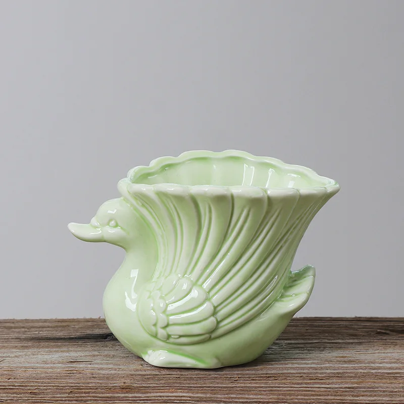 Домашний декор ZAKKA керамика животное лебедь цветочный горшок креативный Сад Мини