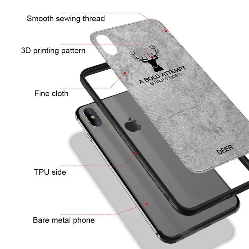 Оригинальный тканевый чехол для iPhone X 7 8 Plus XS MAX XR iphone 6s 10 мягкие противоударные