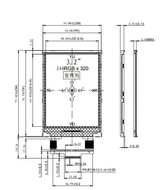 3,2 дюймов SPI серийный сенсорный ЖК 240X320 18PIN TFT цветной экран ILI9341 4IO порт can drive 0,8 мм Z320IT010