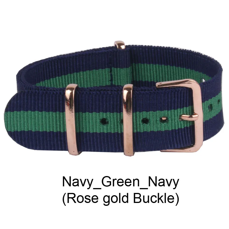 Navy Green Navy Купить 2 получить скидку 10%) Пряжка из розового золота 18 мм 20 мм 22 мм в полоску часы cambo армейские военные натовские тканевые нейлоновые Ремешки для наручных часов - Цвет ремешка: Navy Green Navy