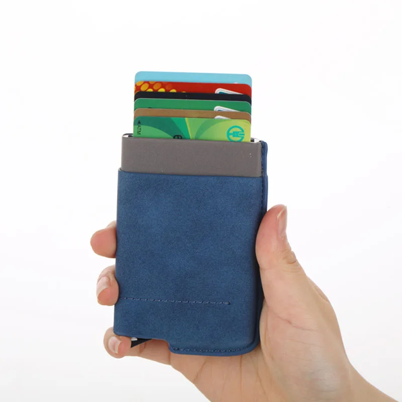 Weduoduo для мужчин RFID держатель кредитных карт модный мини нубук кожаный кошелек