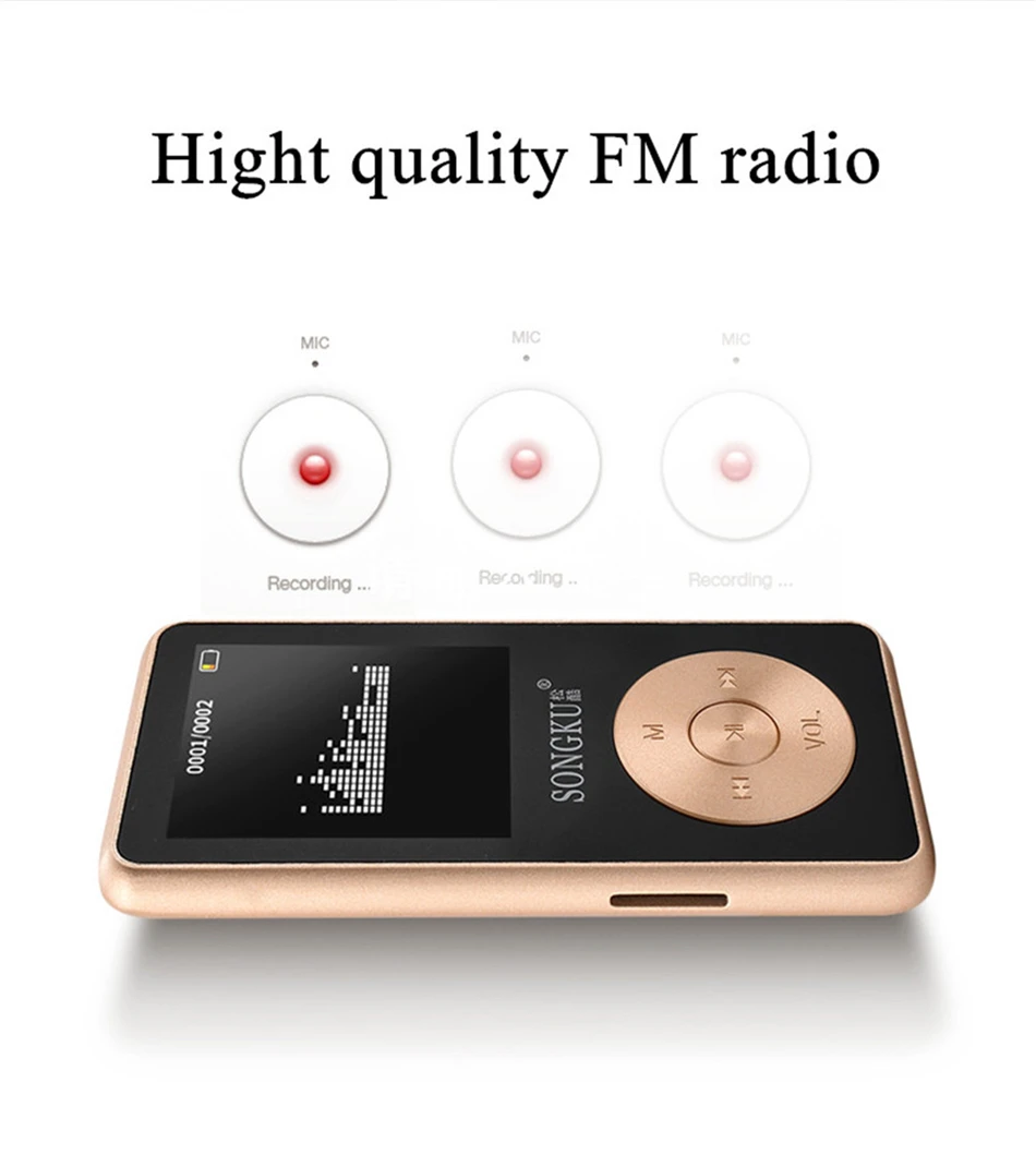 Новейший 4 ГБ HIFI мини спортивный MP3 музыкальный плеер Металлический корпус