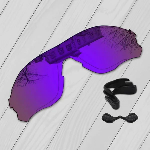 Purple-Nose pads E.O.S поляризованные улучшенные Сменные линзы для солнцезащитных очков Oakley EVZero Path-несколько вариантов - Цвет линз: Purple-Nose pads