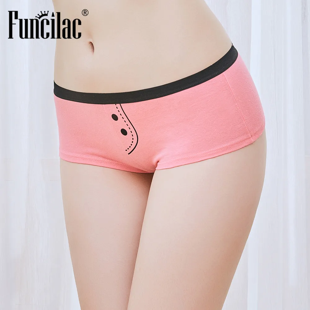 FUNCILAC женское нижнее белье шорты для женщин сексуальные хлопковые трусики с