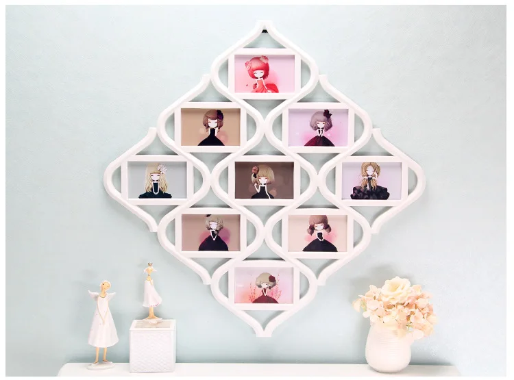 Современная фоторамка с множеством картин потертый настенный подвесной декор