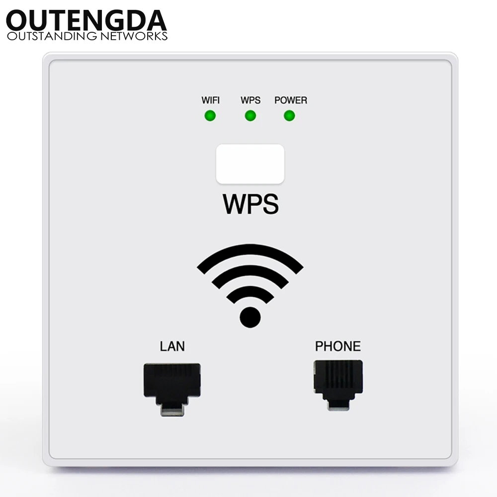 Беспроводная розетка с точкой доступа Wi Fi 300 Мбит/с|in wall|in wall wifiwireless rj45 |