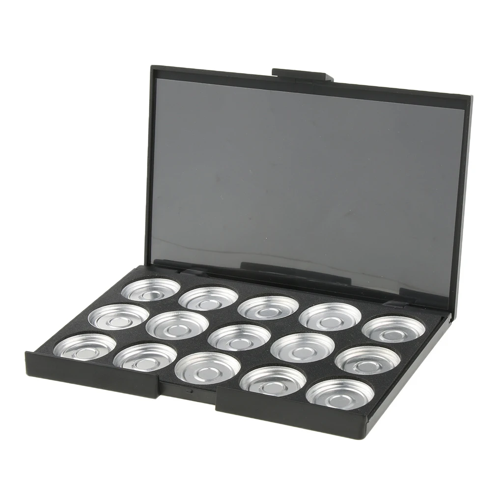 Черная палитра для макияжа пустая коробка теней румяна чехол косметическая