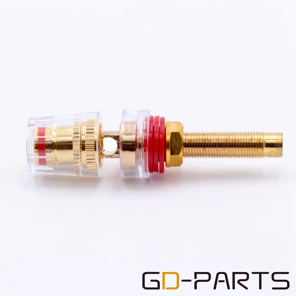 1 шт. позолоченный латунный динамик связывающий столб 4 мм Усилитель банан разъем