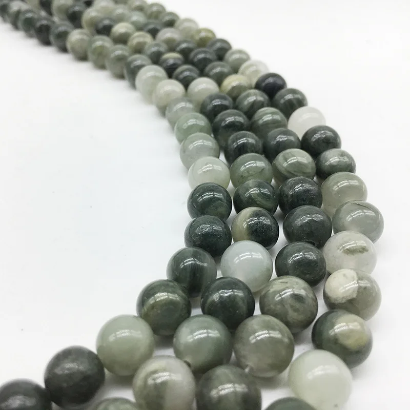 

1 Strand Green Thread Natural Stone Beads 4-12mm Pick Size Women DIY Jewelry Accessories Fitting Earring Bracelet Round Spacer