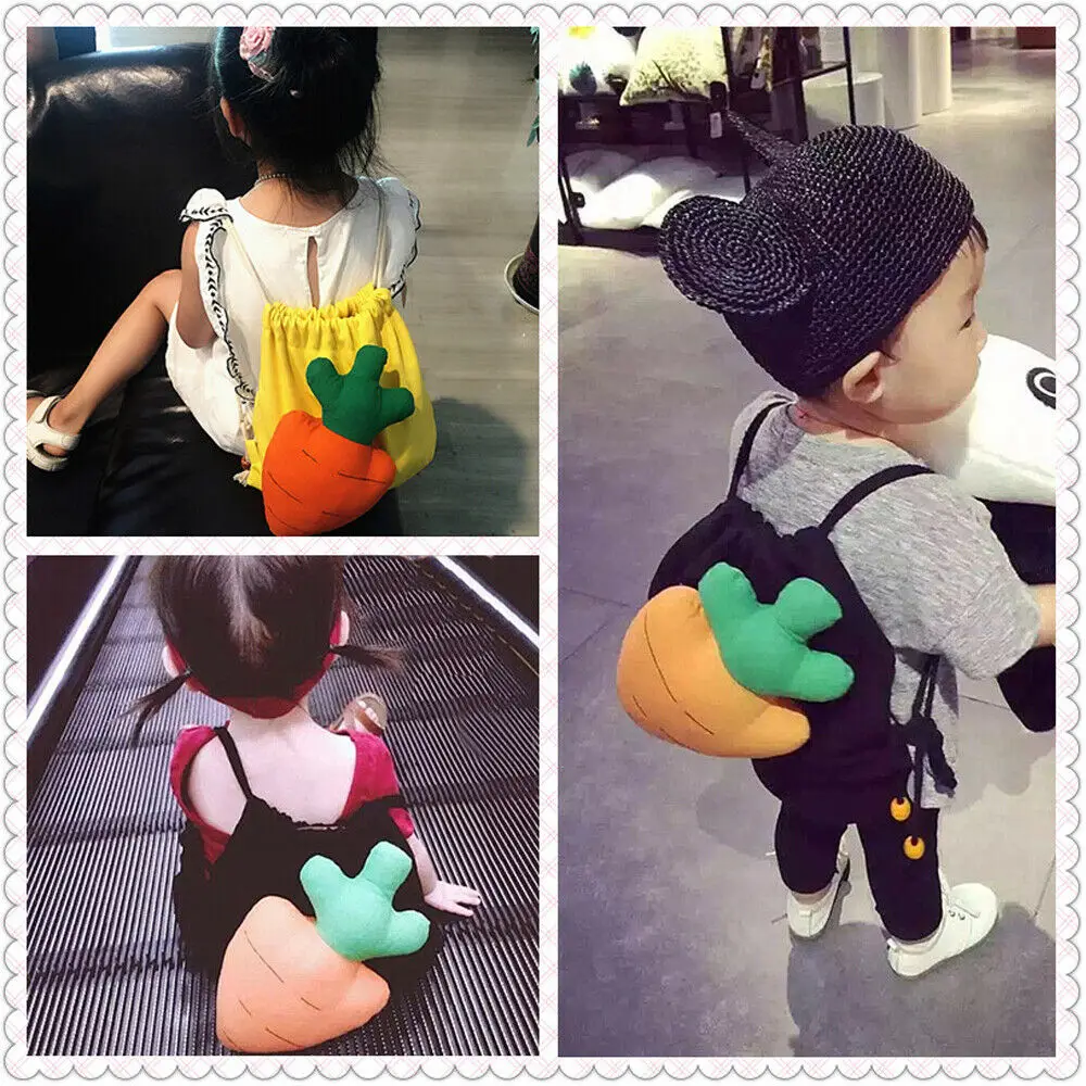 Модная детская сумка рюкзак с морковкой очень милый маленький для маленьких