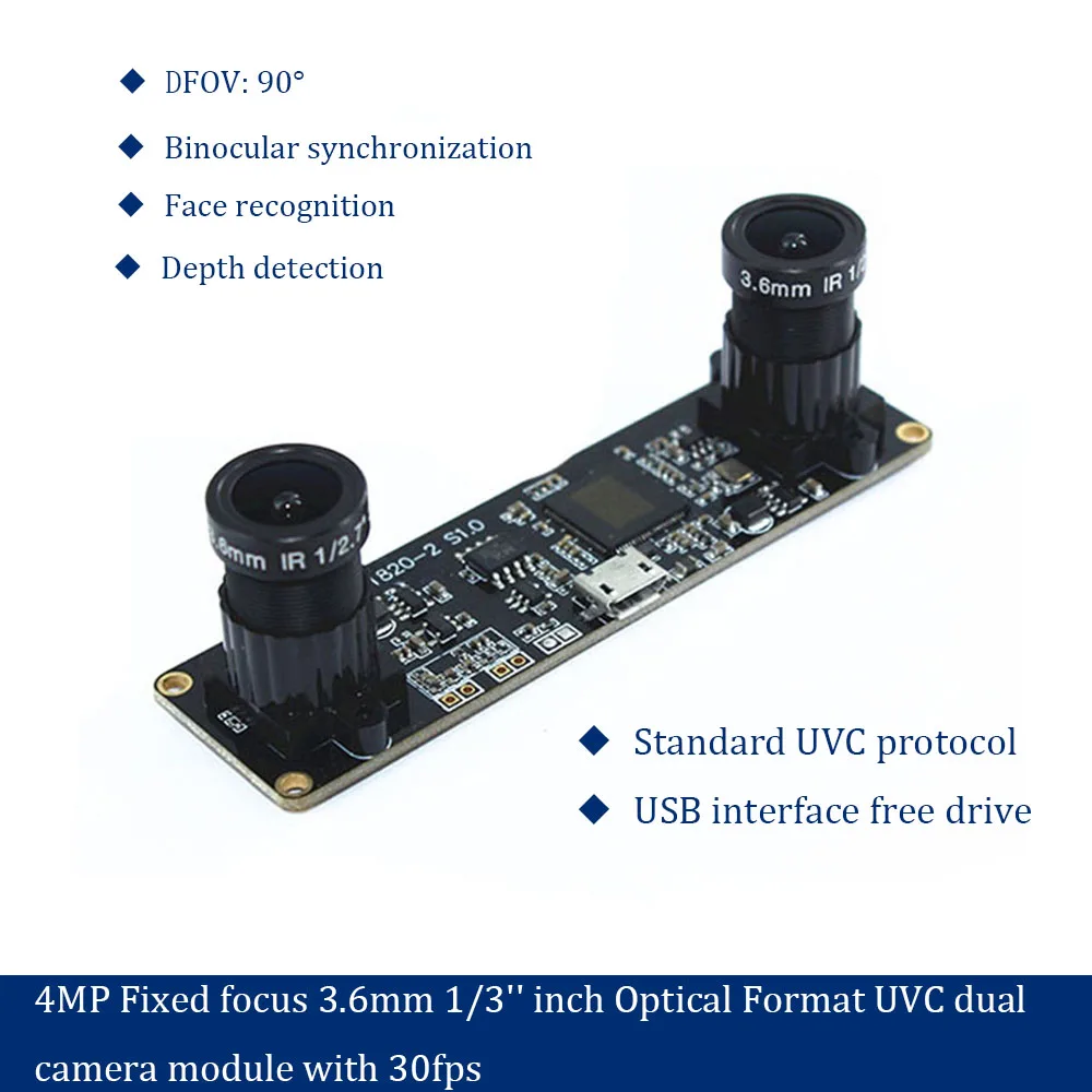 USB модуль камеры 4maga pixel с фиксированным фокусом 3 6 мм 1/3 дюйма оптический формат UVC