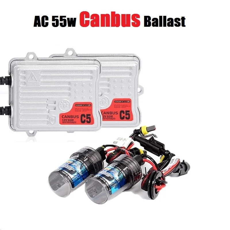 C5 AC 55W Canbus RACBOX 12 В AC 55 Вт без ошибок Canbus или Быстрый Яркий Быстрый старт HID ксеноновый комплект H1 H3 H7 H8 H9 H11 9005 9006 с Canbus HID балласт - Испускаемый цвет: C5 AC 55W Canbus