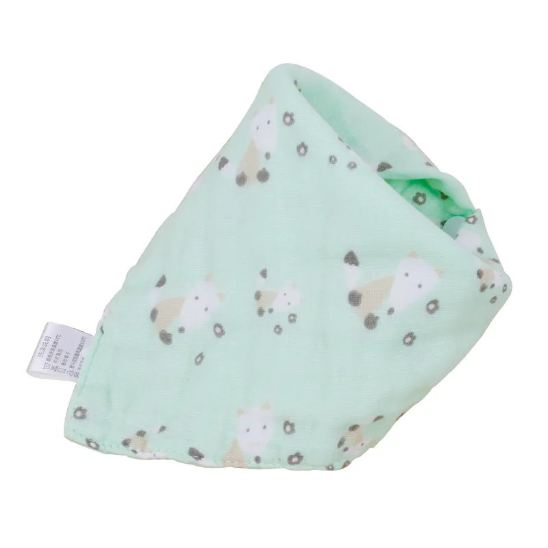 8 Layers Newborn Baby Bibs Boy Winter Scarf Bandana Triangle Cotton Cartoon Print Saliva Towel Girls Feeding Apron Stuff | Детская
