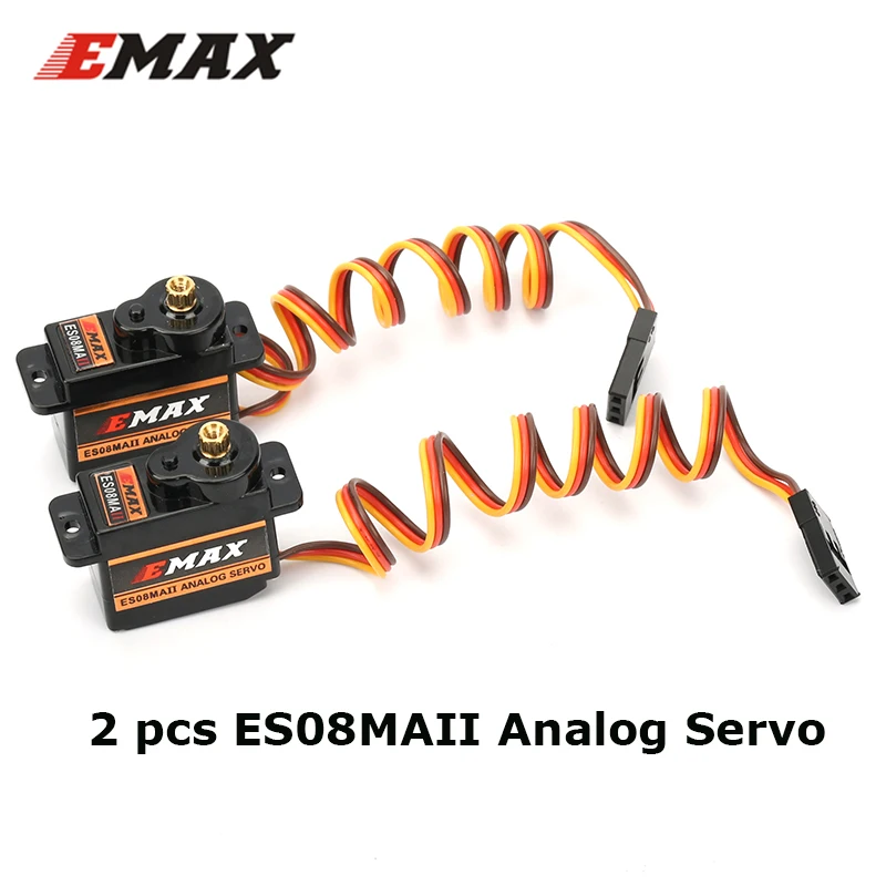 4 шт. оригинальный EMAX ES08MA II Mini металлическая Шестерня Аналоговый сервопривод