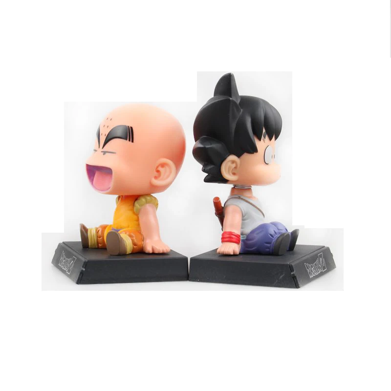 12 см аниме Dragon Ball Z Goku kuriririn украшение автомобиля трясущийся головой Кукла