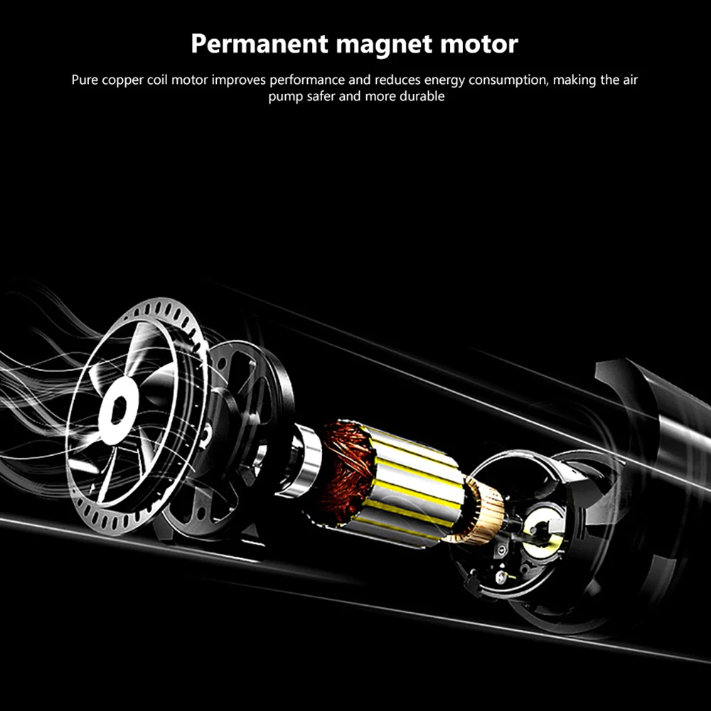 AOSHIKE автомобильный воздушный насос 12V 120W 10A 35L 19 22 цилиндры цифровой дисплей с