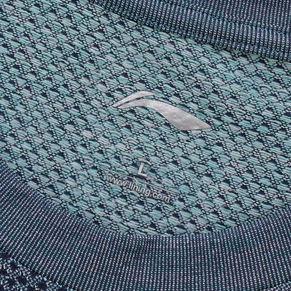 Li-Ning Мужская футболка для бега облегающая дышащая светоотражающая нейлоновая