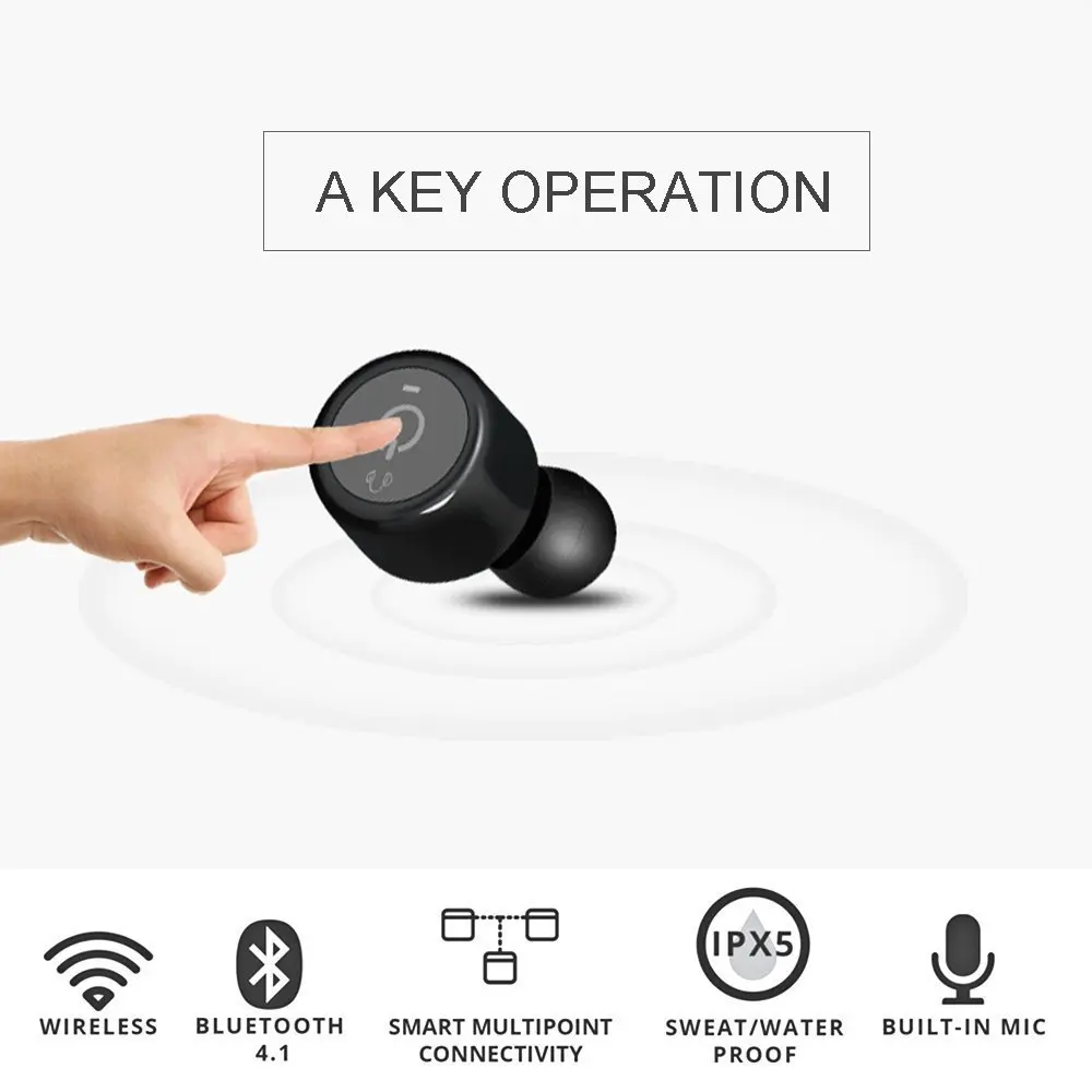 Bluetooth наушники HBUDS X2T TWSWireless гарнитура с зарядным устройством мини