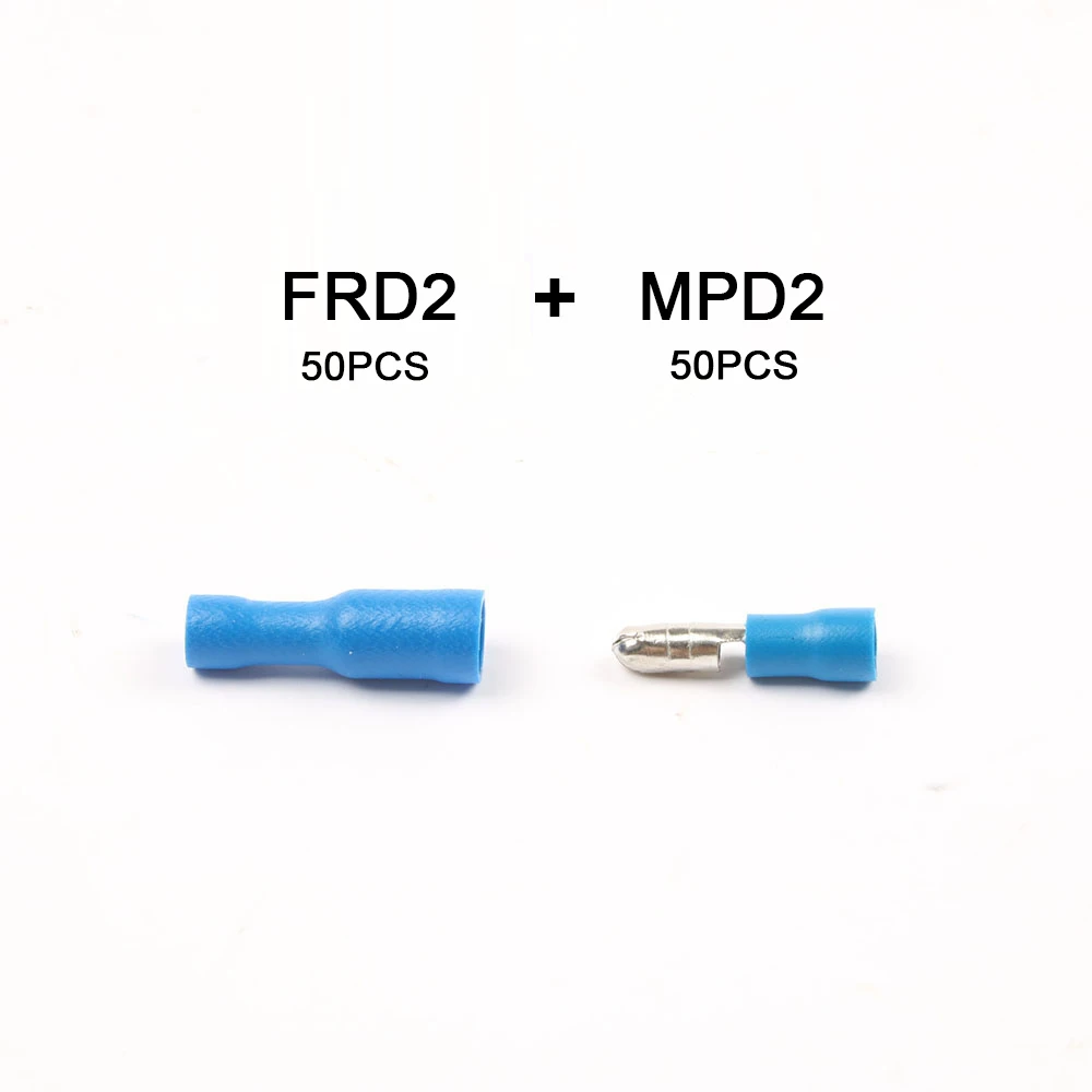 MPD + FRD 100 ШТ. Форме Пули Женщина Мужчина Изоляционные Совместных Провод Разъем