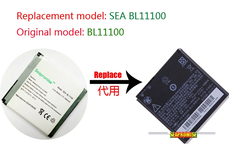 Оптовая продажа 10 шт. в партии батарея BL11100 (BA S800) для HTC Desire U V VC X T328D T328e T328W T327D T327T