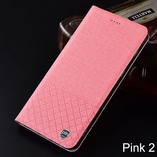 pink 2 Чехол для lenovo Z5 Клетчатый Стиль Холст узор кожаный флип-чехол для lenovo Z5S L78071 чехол s Coque - Цвет: pink 2