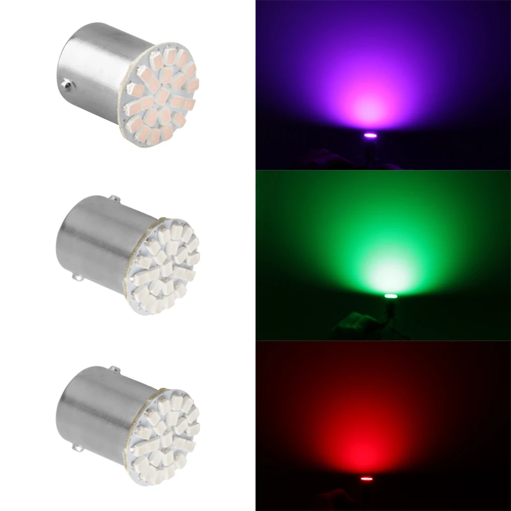 2 шт. Лидер продаж 12V 1156 1157 22SMD P21W BA15S BA15D светодиодный автомобильная лампа авто передний стоп-сигналы поворота фонари Габаритные светодиодные лампы накаливания