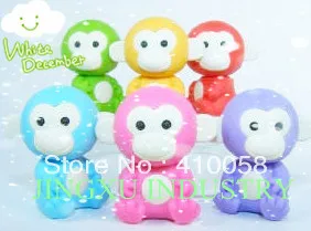 Бесплатная доставка ластик в виде милой обезьяны короля 16 шт./Лот креативный для