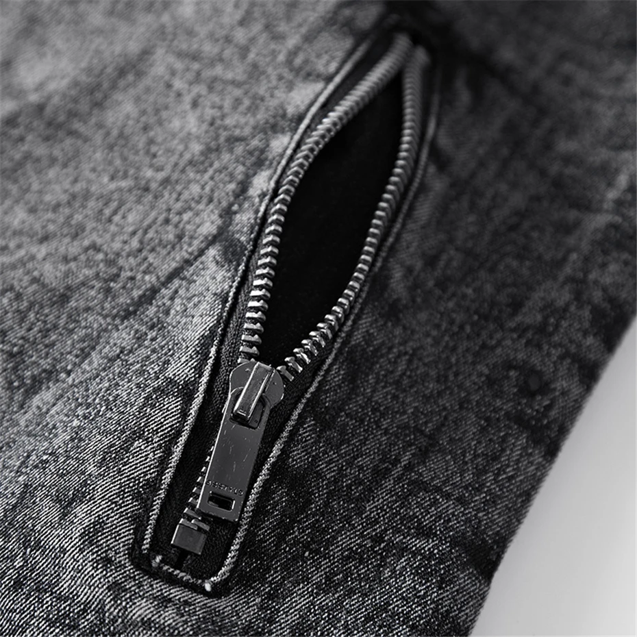 Винтаж джинсовые куртки мужские Slim Fit Повседневное Для мужчин s джинсовый пиджак Мода Винтаж одежда для Для мужчин цвет: черный, синий на молнии WN38