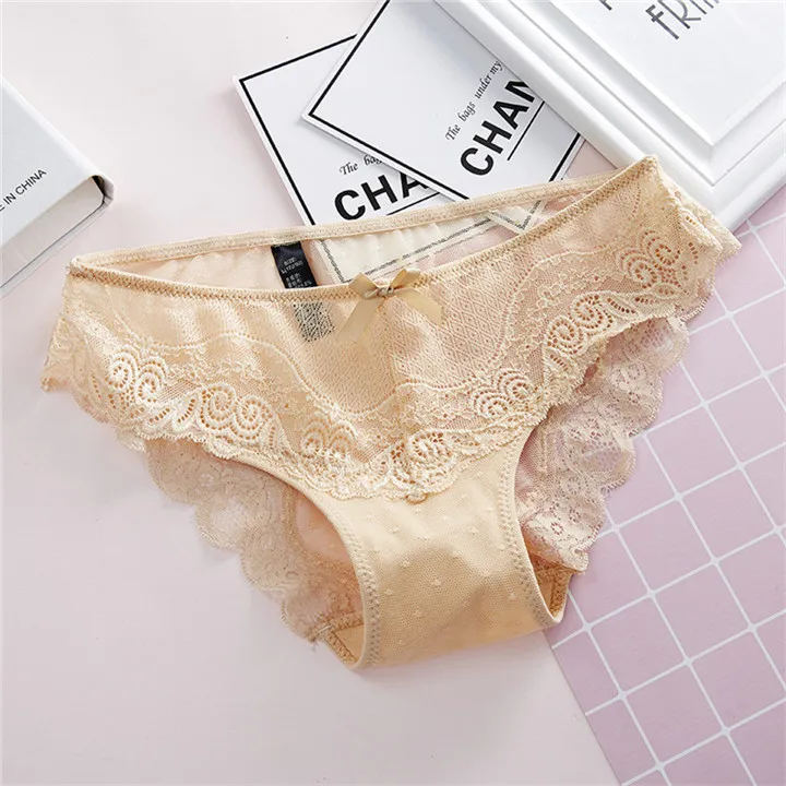 skin NITALY, большие размеры, сексуальные кружевные трусики, женское нижнее белье, прозрачные кружевные трусы, мягкие трусы-боксеры в горошек, сетчатые трусы, трусы большого размера XXL - Цвет: skin