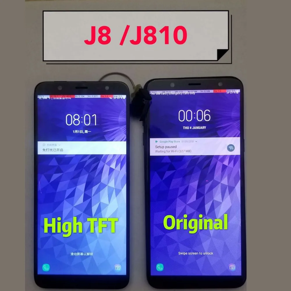 J800 ЖК дисплей для Samsung Galaxy J8 2018 SM сенсорный экран протестированный дигитайзер в